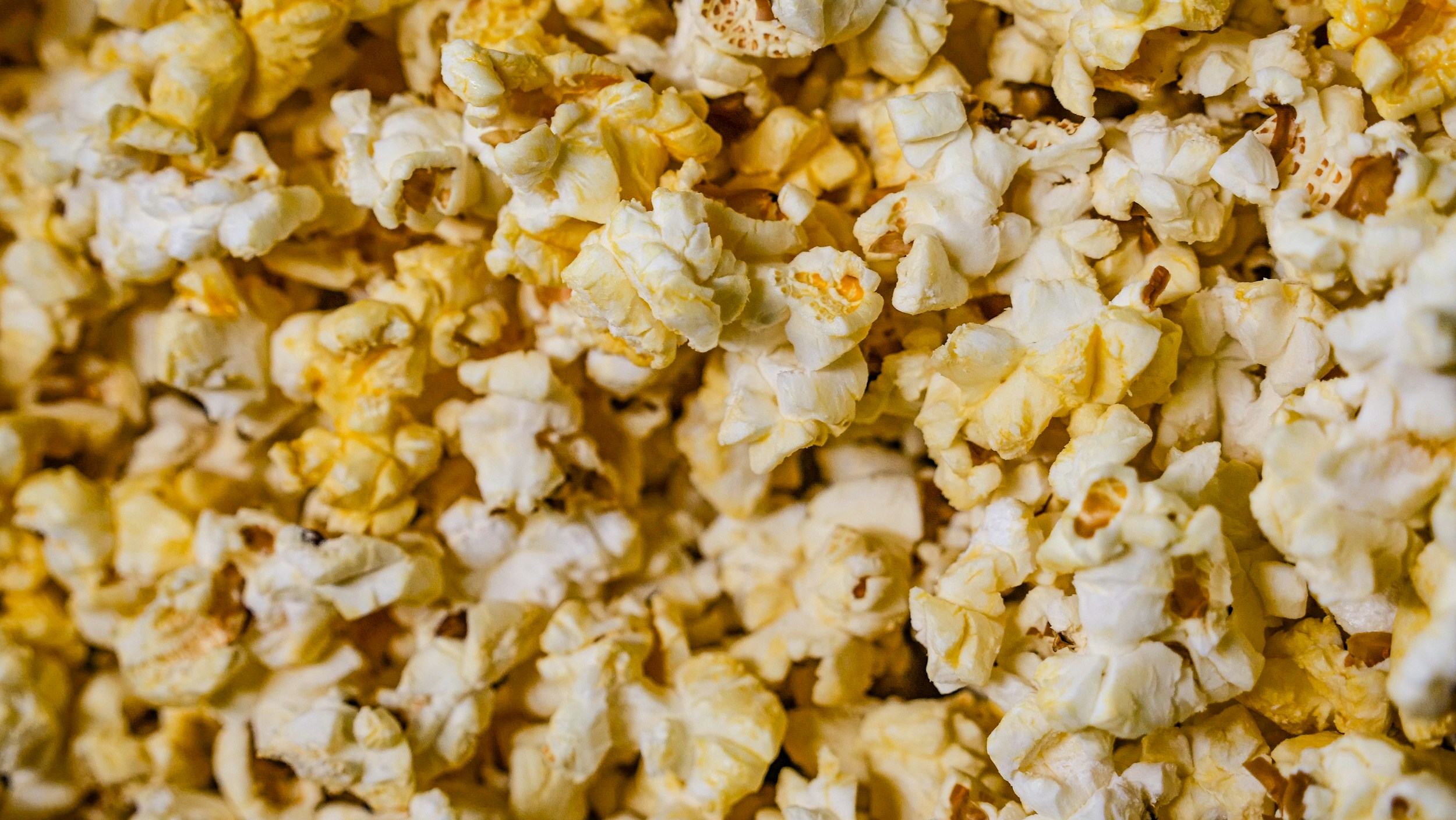 Close-up of freshly popped popcorn